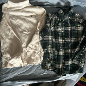 Polo by Ralph Lauren Green and Cream Sweaters Collection